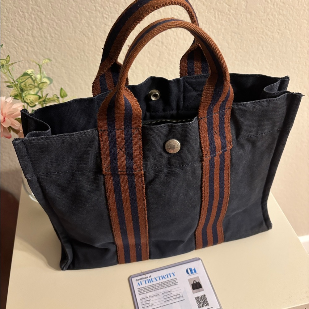 HERMES Canvas Tote Bag